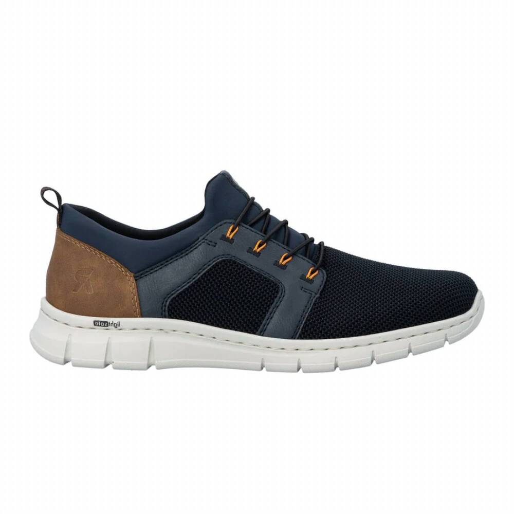 NEW RIEKER men's timo b7796 shoes in pazifik / lake / mandel / navy
